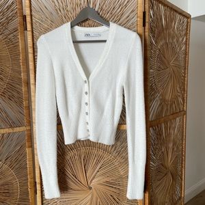 Zara white cardigan